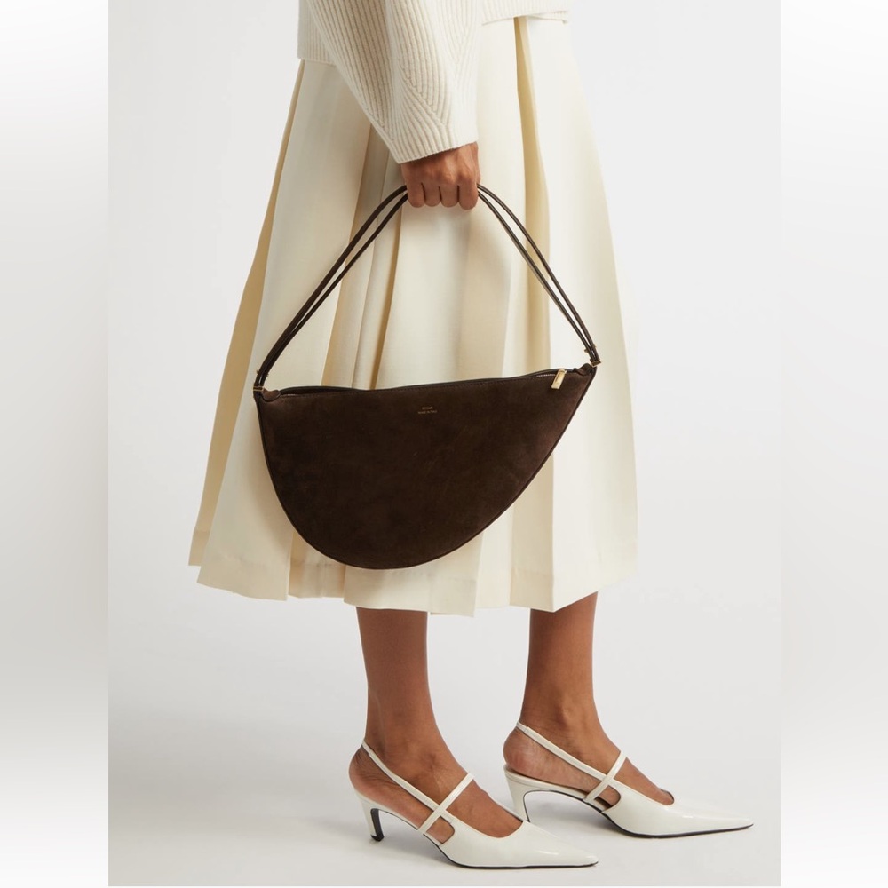 Toteme Suede Sooped Sling Bag, Pepper